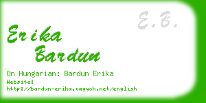 erika bardun business card